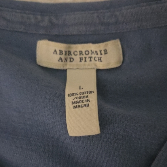 Abercrombie & Fitch Slate Blue V-Neck Blouse - Picture 2 of 6